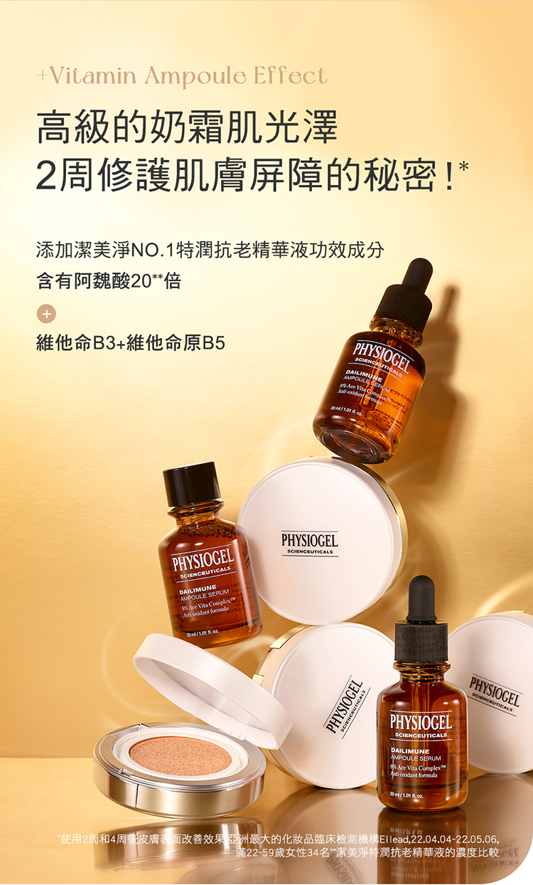 Physiogel潔美淨 特潤抗老舒芙防曬氣墊 SPF30/PA++